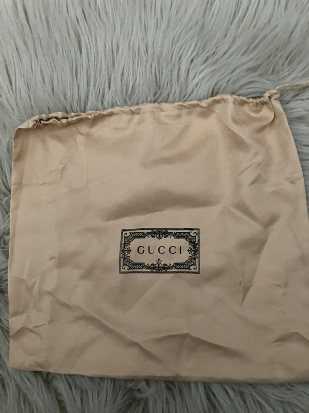 Gucci Beige Dust Bag with Black Logo - Picture 4 of 5